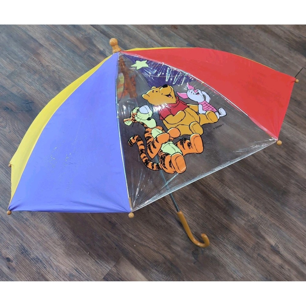 Vintage Disney 100 Acre Wood Tiger Pooh Piglet Children's Umbrella Used